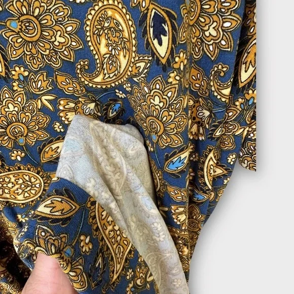 NEW Boden Knot Detail Jersey Mini Dress in Harvest Gold/Paisley Terrace, size 8r - Picture 5 of 8